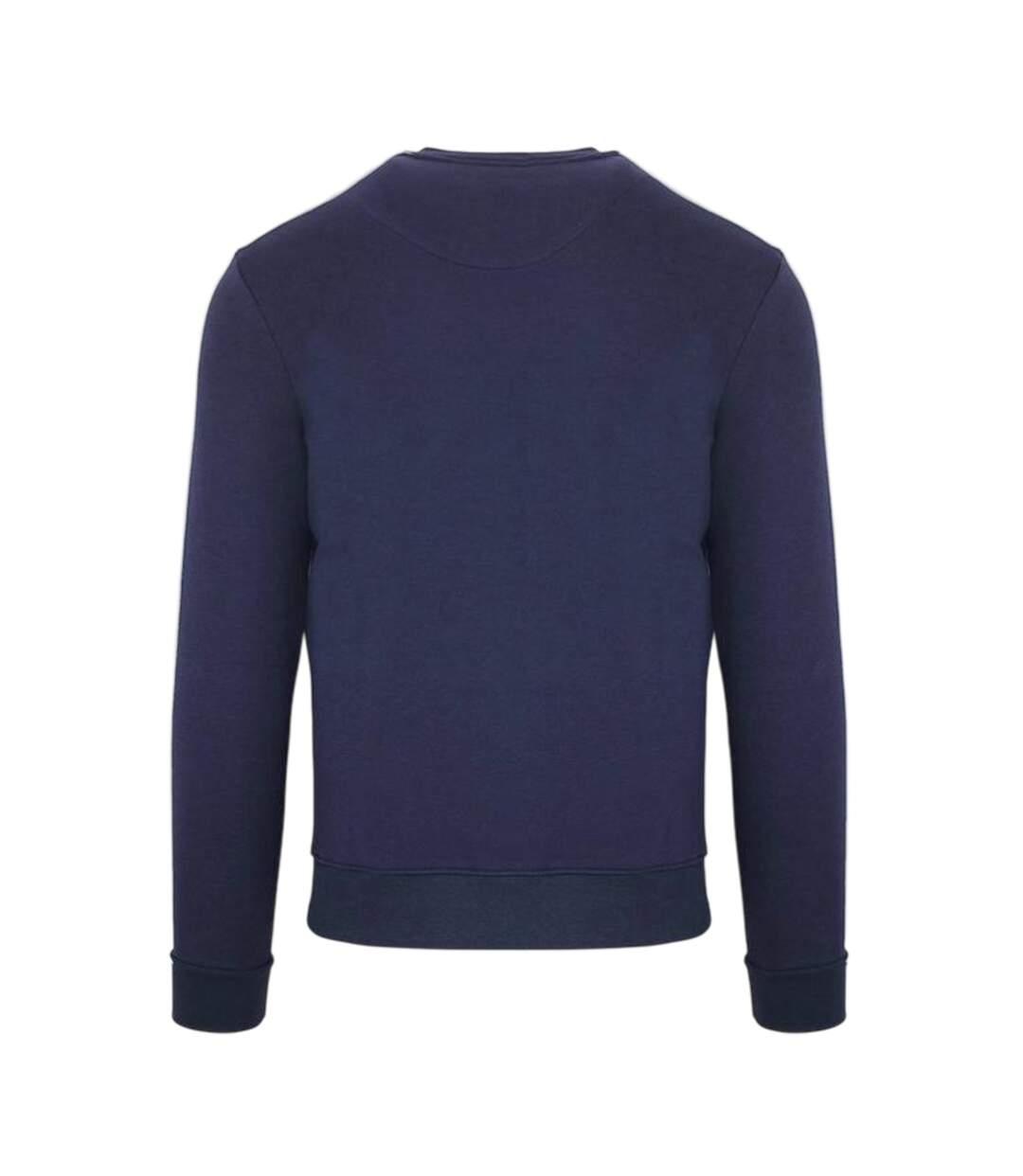 Mens Small Logo Crew Neck Long-sleeved Sweatshirt Navy Aquascutum-2