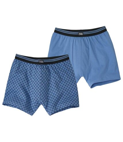 Set van 2 blauwe stretch boxershorts