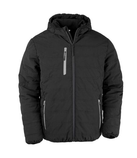 Result Genuine Recycled Mens Compass Padded Winter Jacket (Black/Gray) - UTBC4959