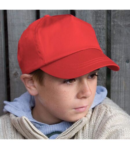 Casquette unie 100% coton enfant unisexe rouge Result