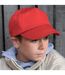 Casquette unie 100% coton enfant unisexe rouge Result-2