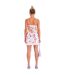 Robe Courte Bretelles Fines Motif/style Abstrait Femme Blanc Missy Empire-3