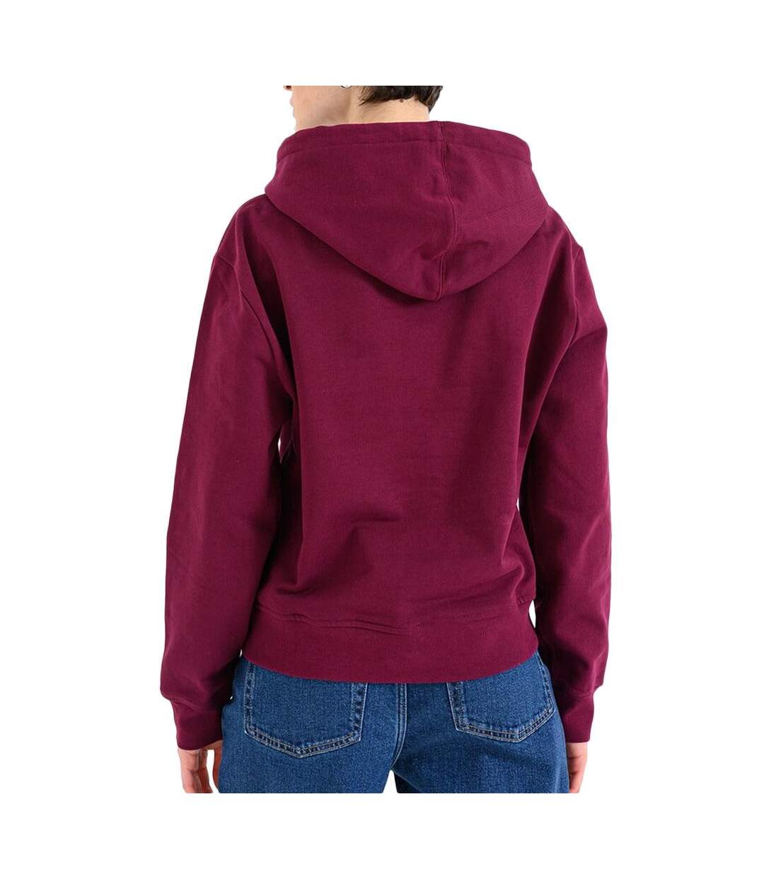 Sweat bordeaux femme calvin klein jeans archive lv047c224g-2