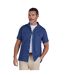 Chemise Manches Courtes Motif/style À Rayures Athens Homme Bleu Marine Raging Bull-2