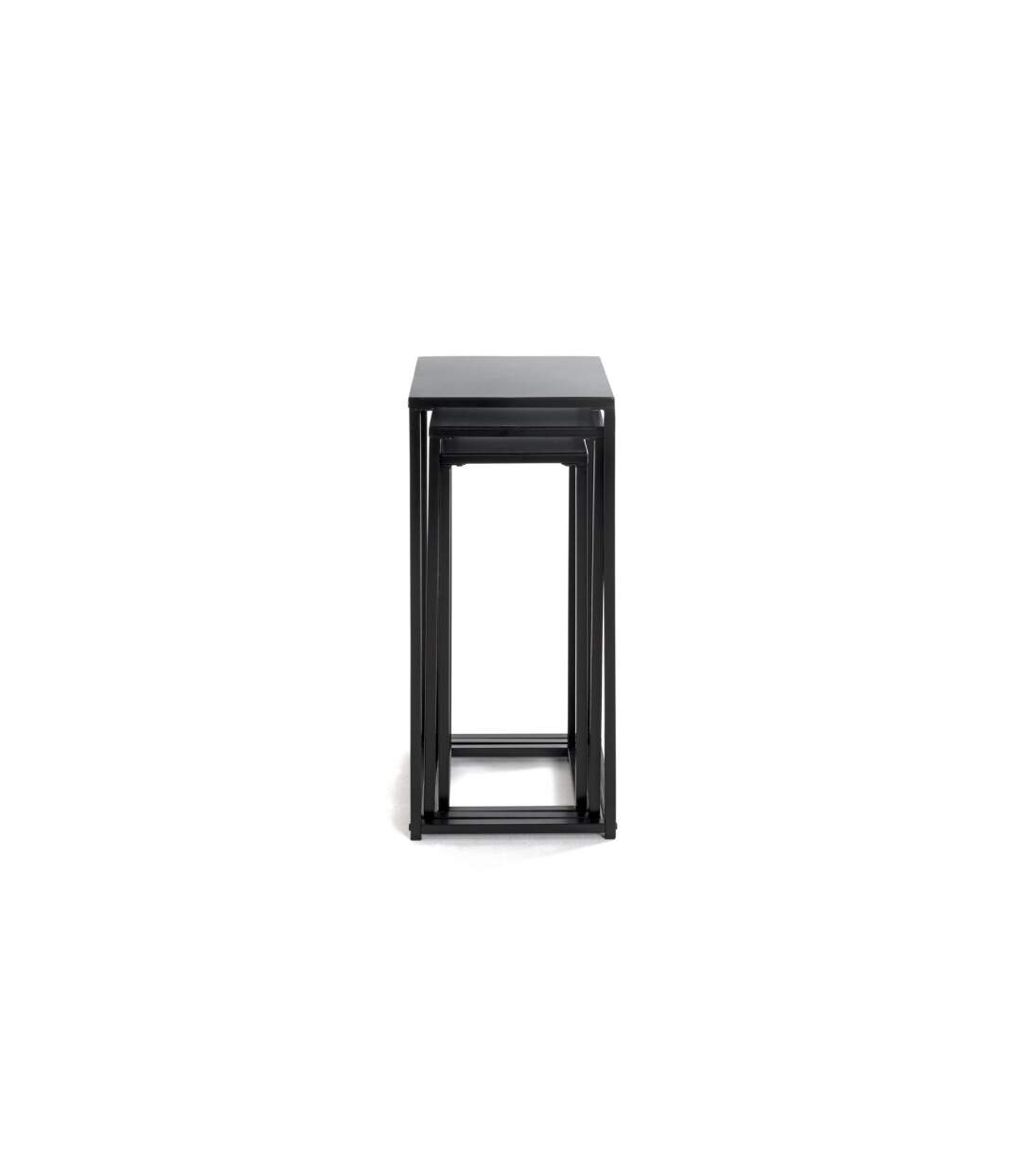 Lot de 3 Porte-Plantes en Métal Cromano 71cm Noir-4