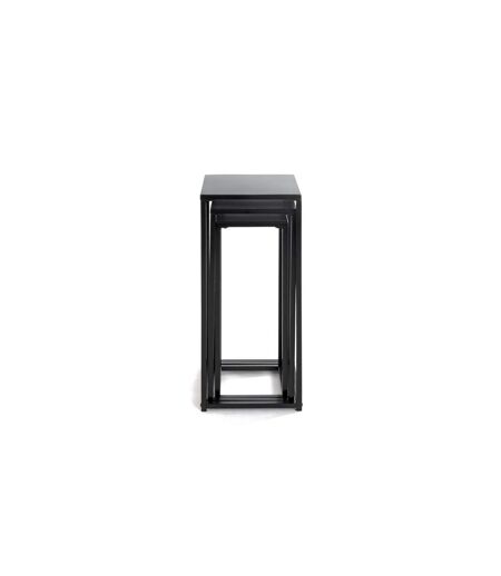 Lot de 3 Porte-Plantes en Métal Cromano 71cm Noir