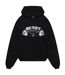 Mens Graphic Print Relaxed Fit Pullover Hoodie Black BEAST-2