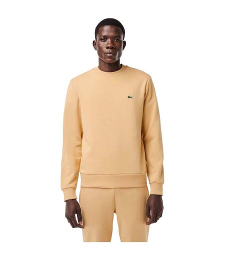 Mens Fleece Crew Neck Sweatshirt Natural Lacoste