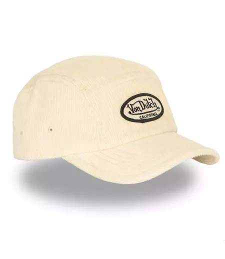 Casquette 5 panneaux  adulte en velours cotelé avec patch Velvet Vondutch
