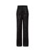 Womens/ladies Synthetic Leather Sequin Party Trousers Black Little Mistress-2