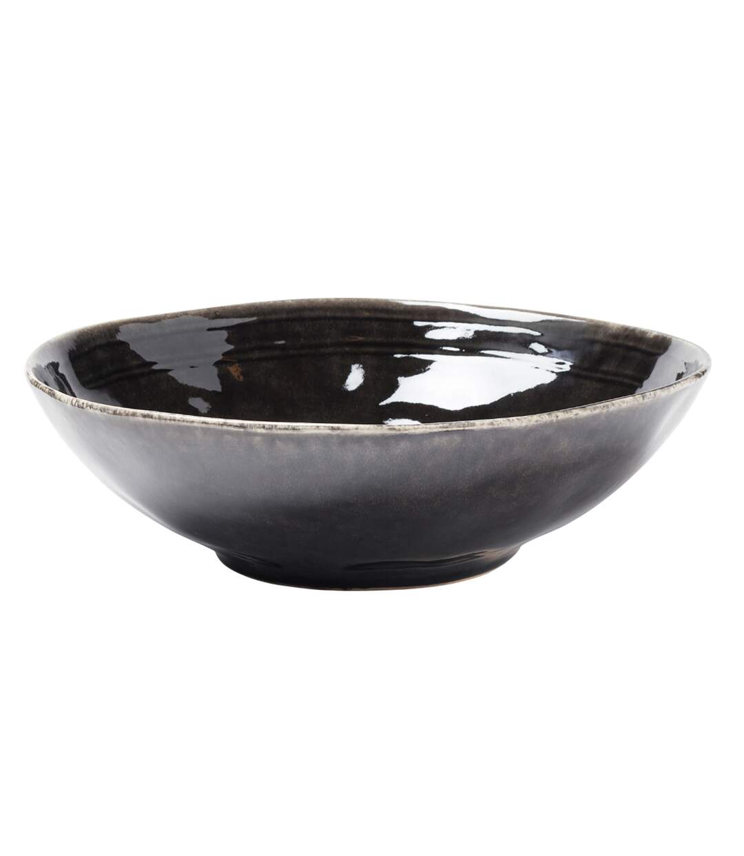 Nomimono stoneware serving bowl one size black Vinga-1