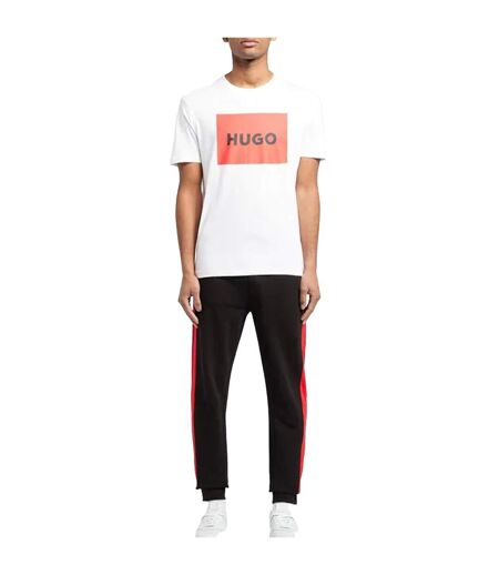 Mens Dulive Box Logo T-shirt White Hugo