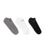 Lot De 3  Socquettes Discrètes Homme Noir Gris Blanc Nike-2