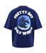 T-shirt Oversize Homme Du Nouveau Monde Bleu Marine Pretty Boy Ugly World-2