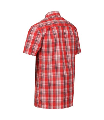Regatta Mens Mindano VII Checked Short-Sleeved Shirt (Seville)