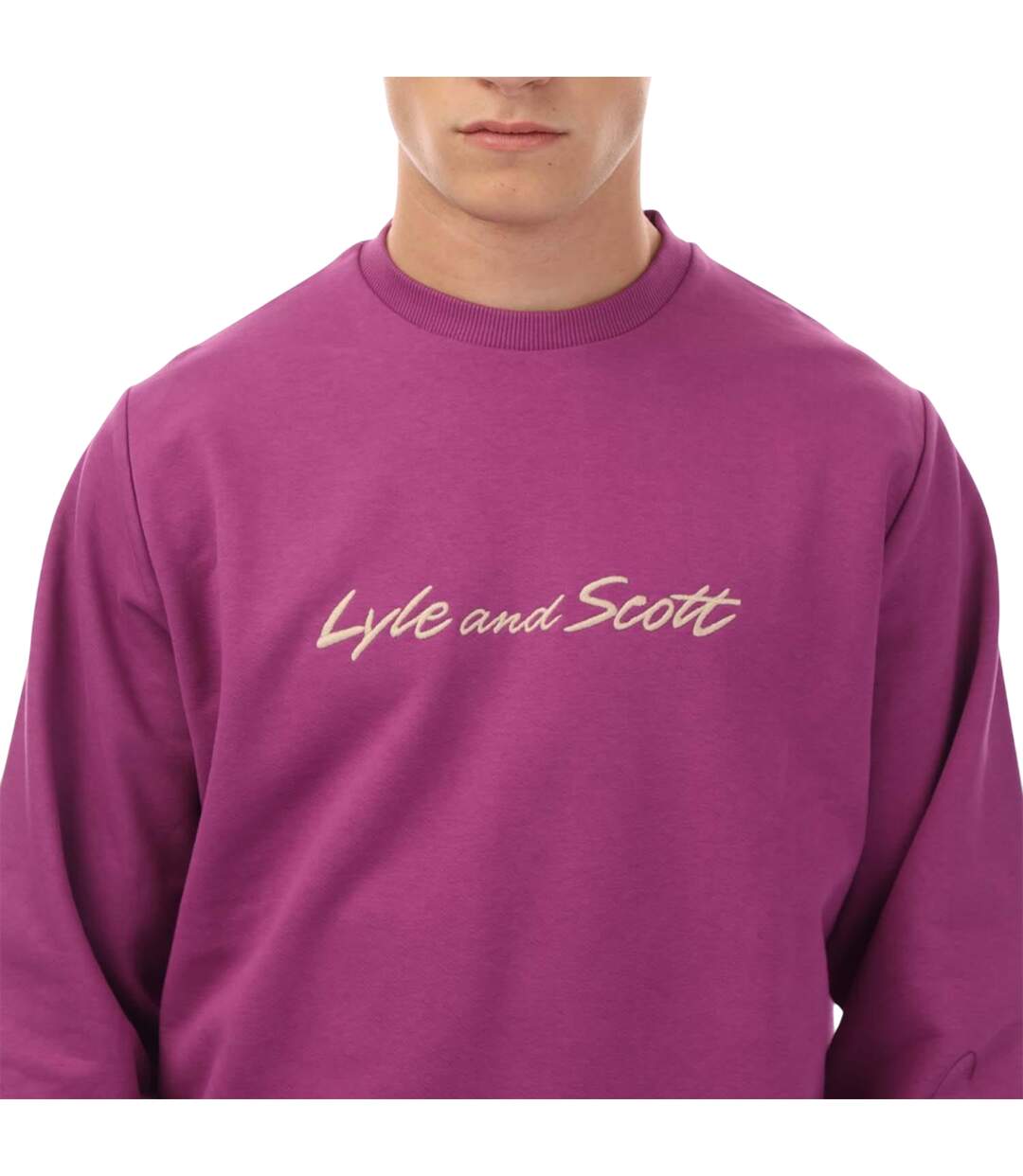 Sweat Style Texte Homme Violet Lyle & Scott-4