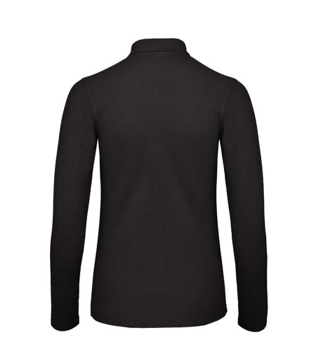 Polo Manches Longues Id.001 Femme Noir B&C
