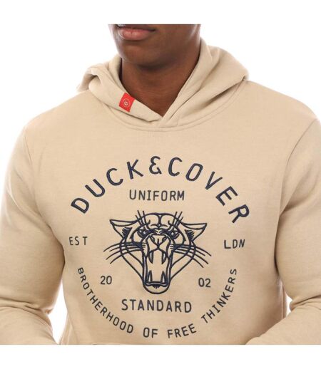 Sweat À Capuche Raylan Homme Beige Gris Duck And Cover