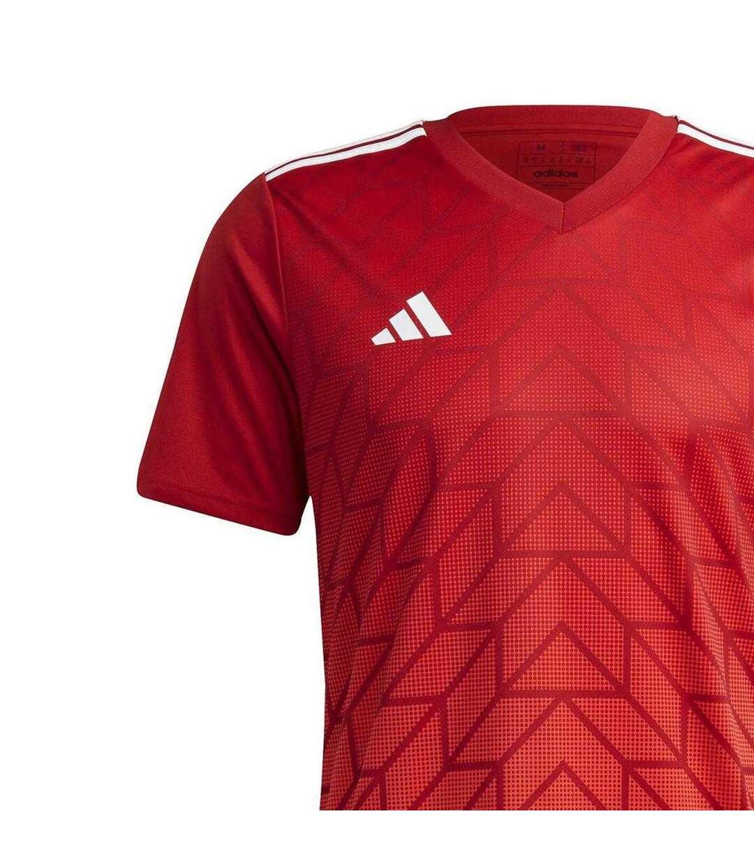 Mens Performance Team Icon 25 Geometric Pattern Jersey Team Power Red Adidas-3