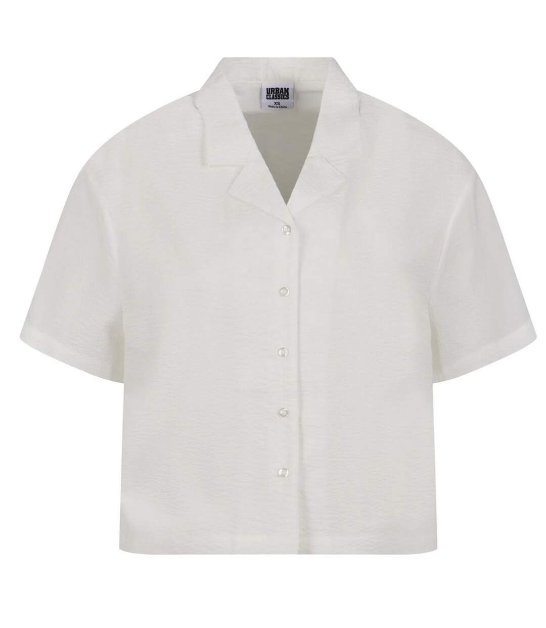 Womens/ladies Seersucker Shirt White Urban Classics-1