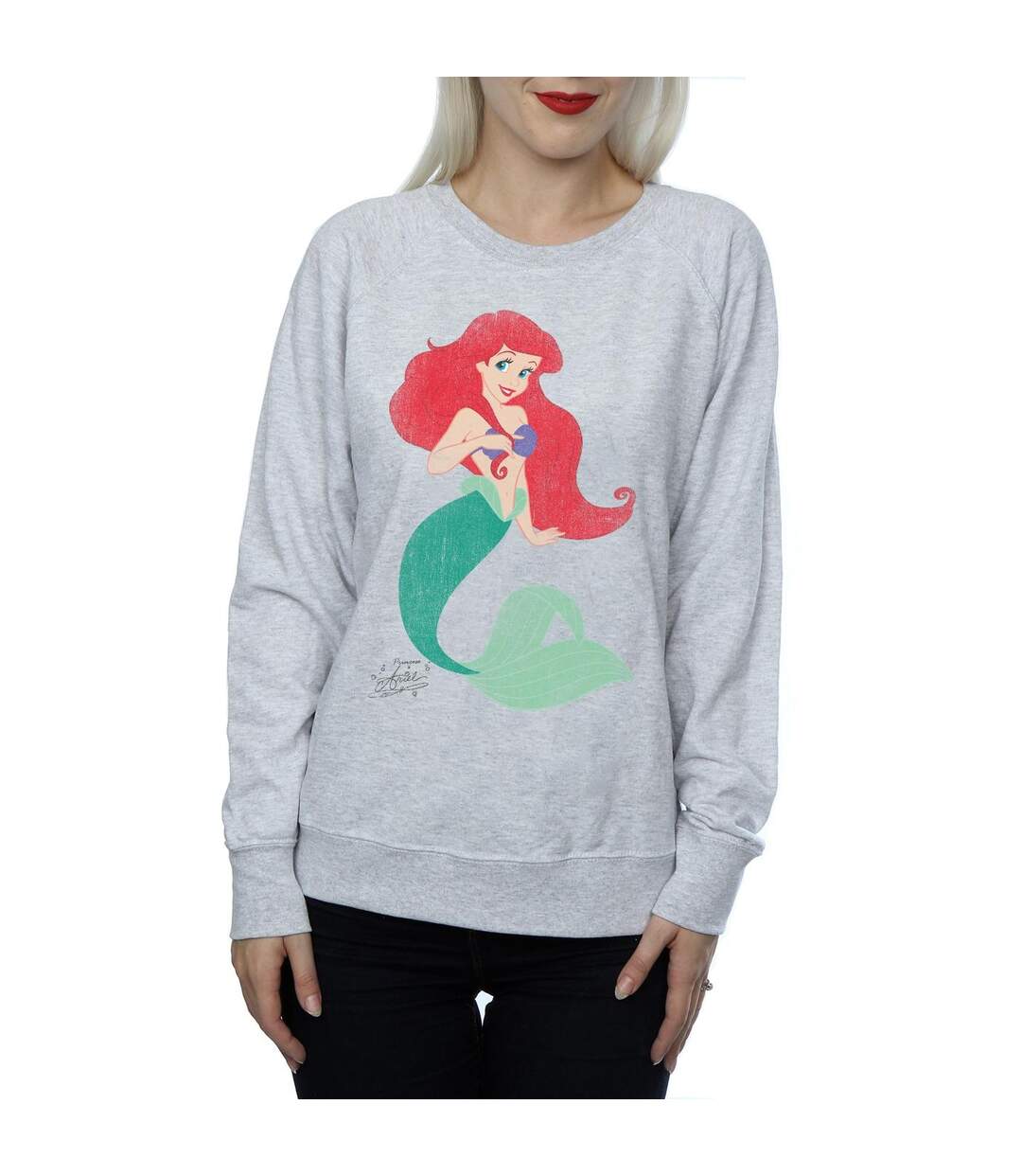 Disney Princess - Sweat CLASSIC ARIEL - Femme (Gris chiné) - UTBI10132-3