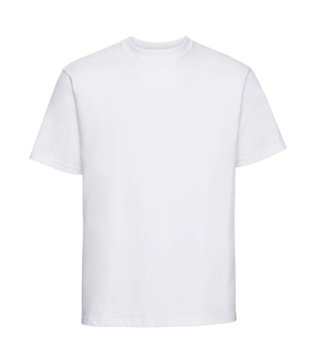 Europe t-shirt épais à manches courtes 100% coton homme blanc Russell-1