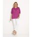 Blouse manches courtes broderie anglaise-3