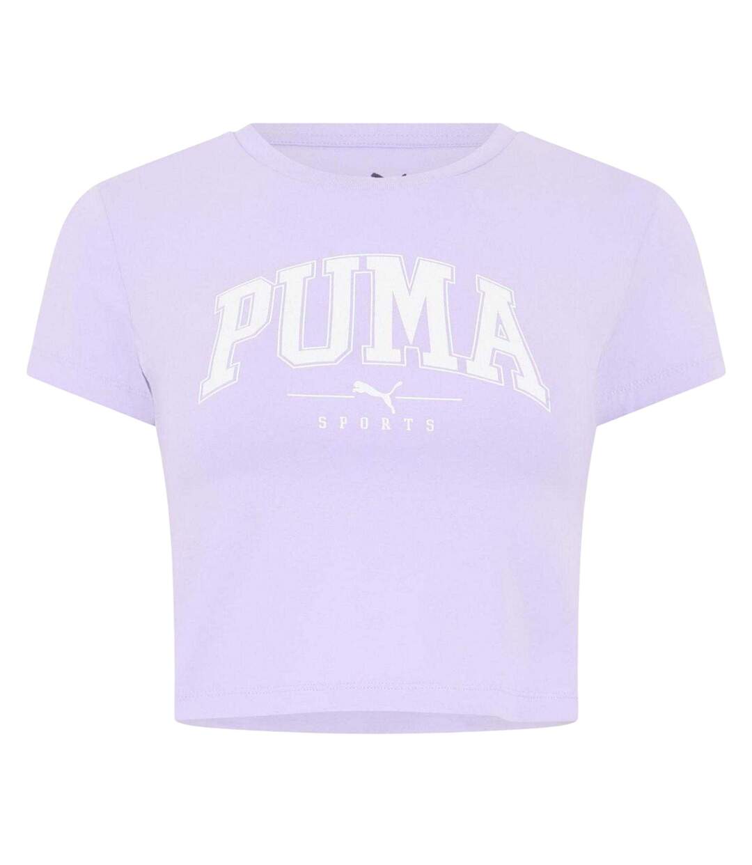 Womens/ladies Squad Cropped T-shirt Violet Puma-1