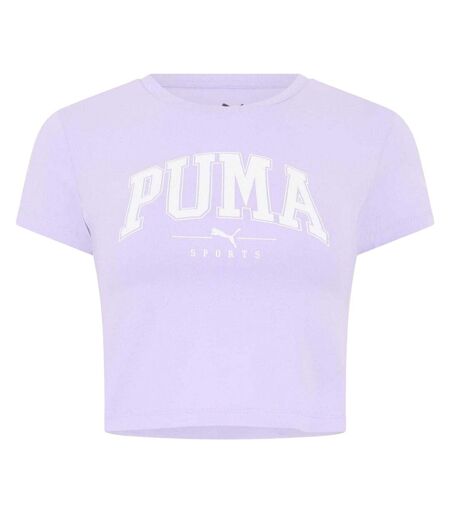 Womens/ladies Squad Cropped T-shirt Violet Puma