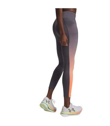 Legging Performance Femme Gris Orange Clair Réfléchissant Under Armour