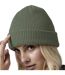 Beechfield Unisex Adult Waffle Cotton Beanie (Olive Green)