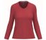 T-shirt manches longues col V - Femme - K382 - rouge-1