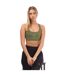Womens/ladies Series-3 Active Sports Bra Khaki Green Skins-4
