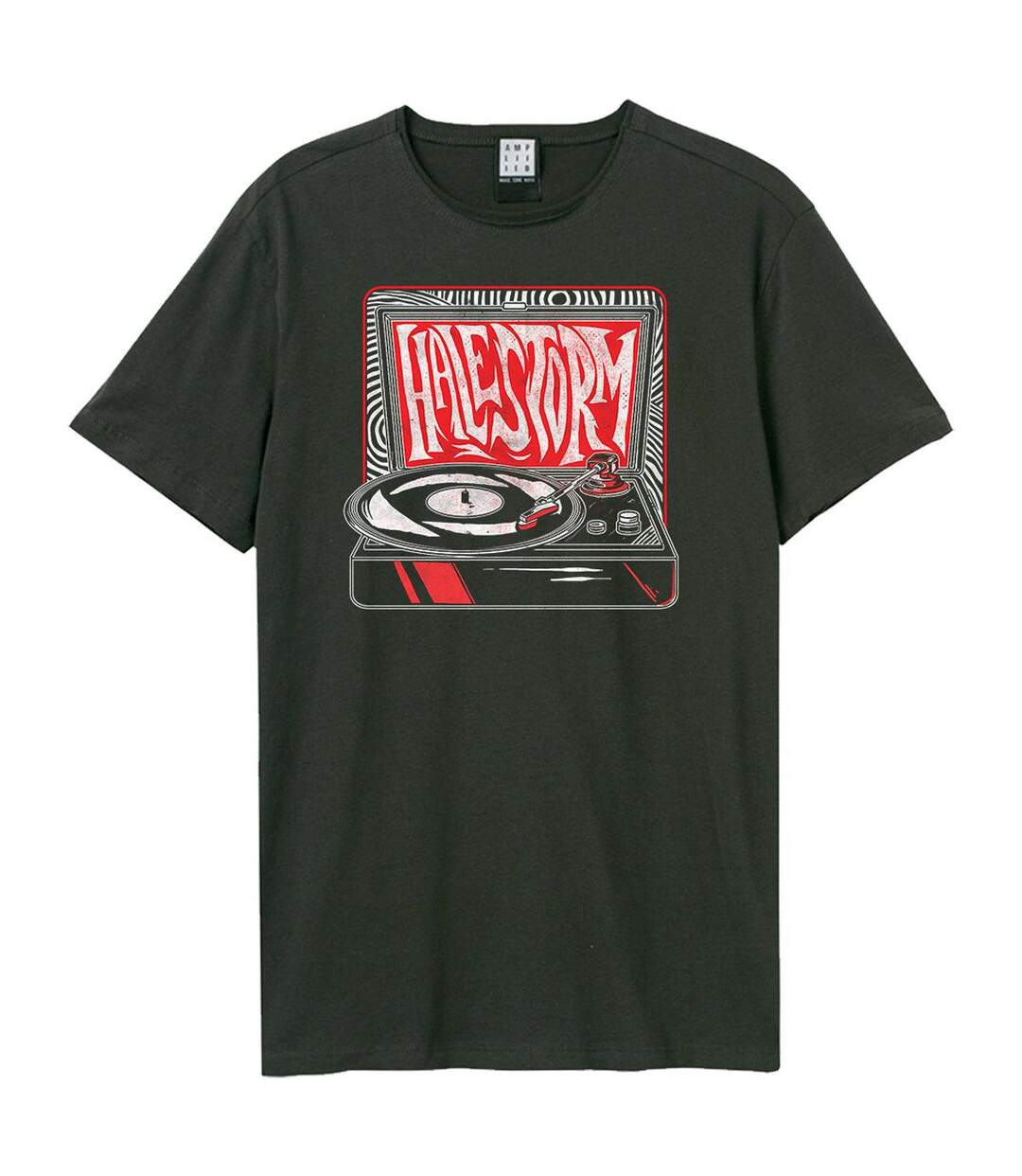 Unisex Adult Record Halestorm T-shirt Charcoal Amplified-1