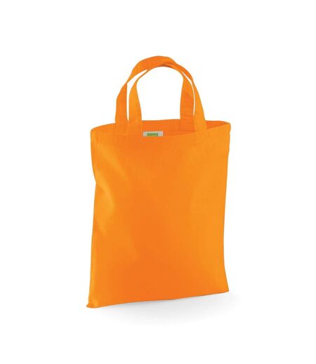Westford Mill Mini Reusable Tote Bag (Orange) (One Size)