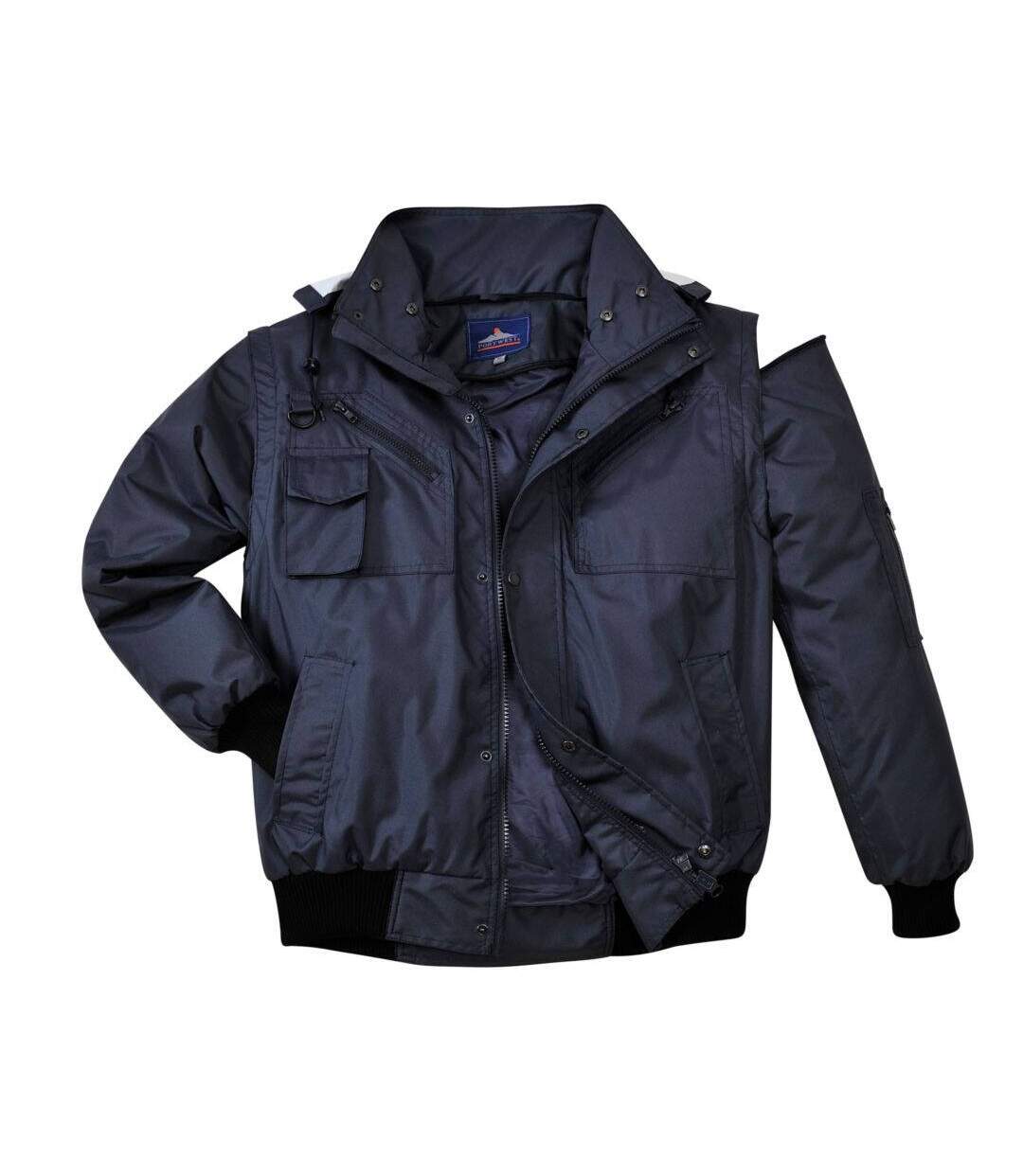 Blouson  pilote imperméable manches amovibles 3-en-1 Portwest Bomber