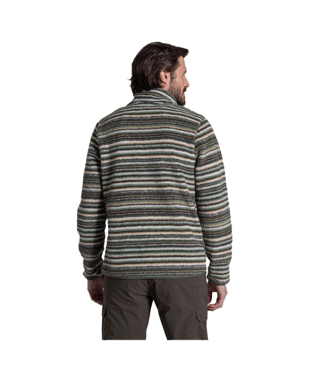 Haut Polaire Motif/style Rayures Contrastées Tatton Homme Vert Forêt Craghoppers-3