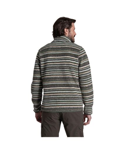 Haut Polaire Motif/style Rayures Contrastées Tatton Homme Vert Forêt Craghoppers