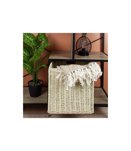 Boîte de Rangement Pliable Tressée 30x30cm Naturel