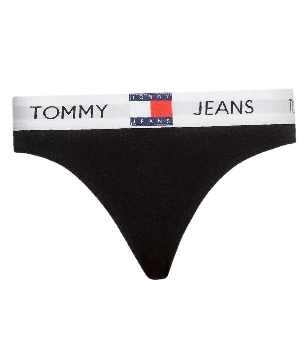 Womens/ladies Logo Bikini Bottoms Black Tommy Jeans-1