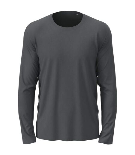 T-shirt À Manches Longues Classique Homme Gris Ardoise Stedman