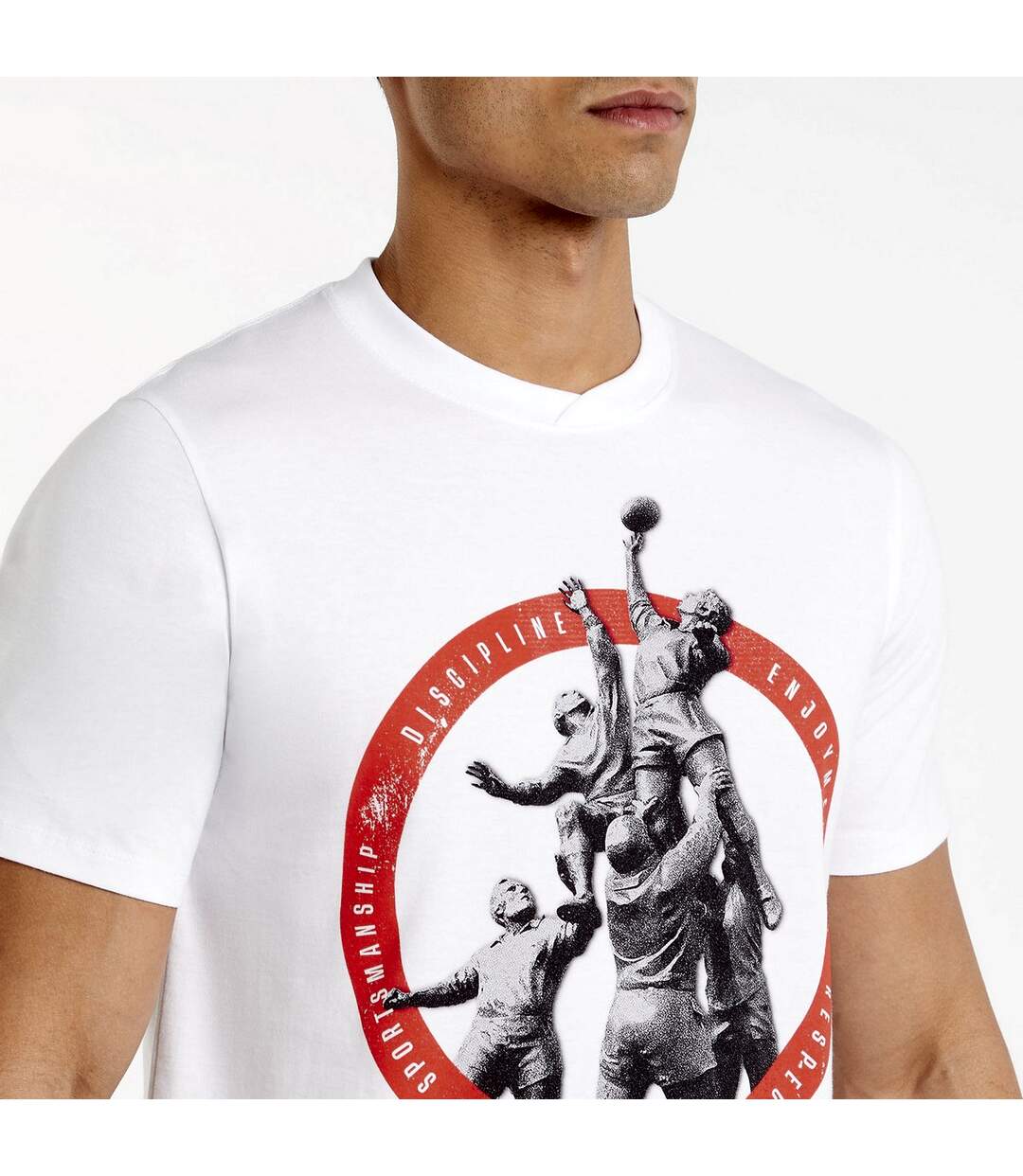 Mens line out england rugby t-shirt white Umbro-3