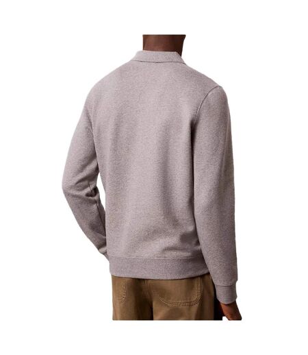 Polo gris homme calvin klein jeans terry