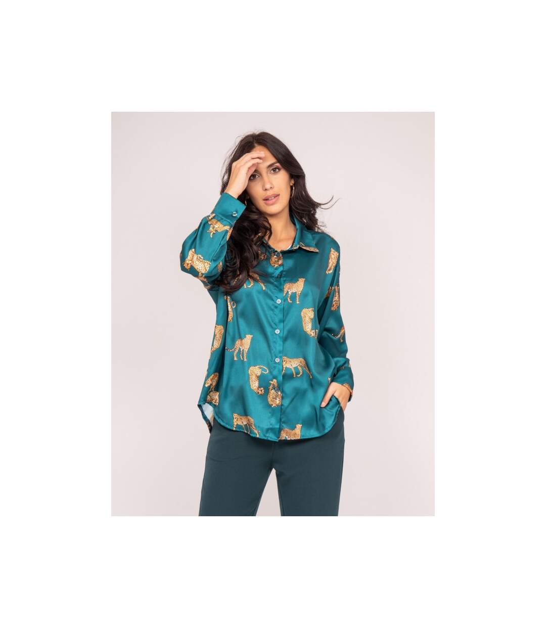 Chemise satin motifs ORACIO - Dona X Lisa-5