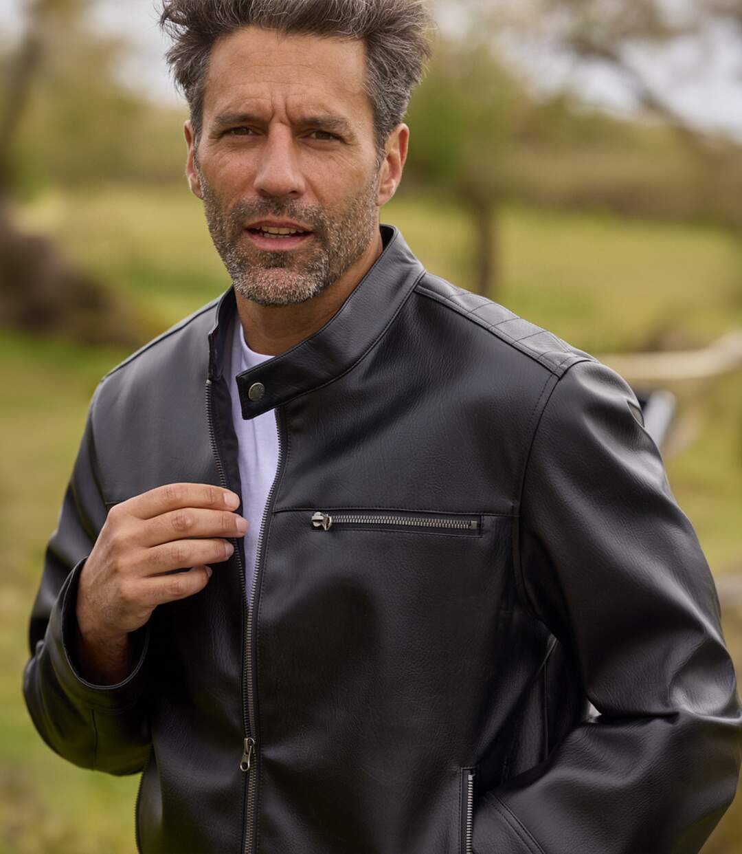 Le Blouson Esprit Biker Noir-6