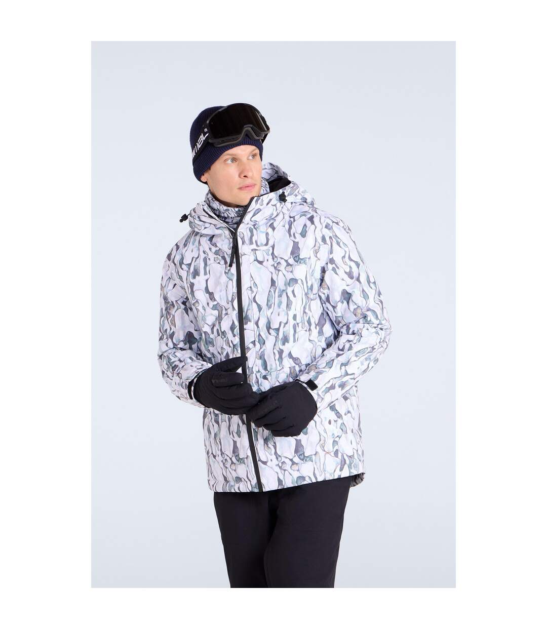 Blouson De Snowboard Cruise Homme Blanc Animal-1