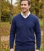 Pull col V avec laine PUL2004D-1