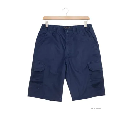 CHALLENGER INCA5 : Bermuda homme bleu marine en coton à taille élastiquée ultra-confortable