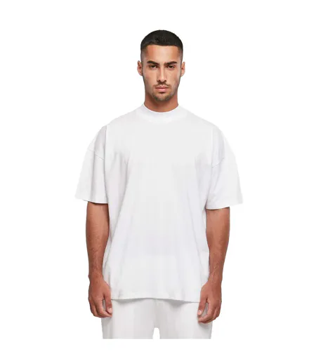 Mens Mock Neck Oversized T-shirt White Build Your Brand