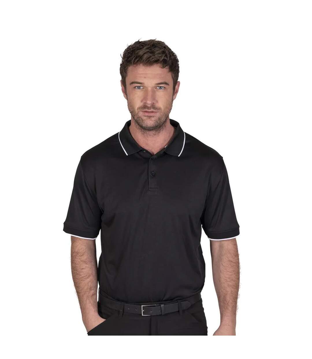 Polo Homme Noir Island Green-4